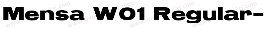 Mensa W01 Regular字体转换